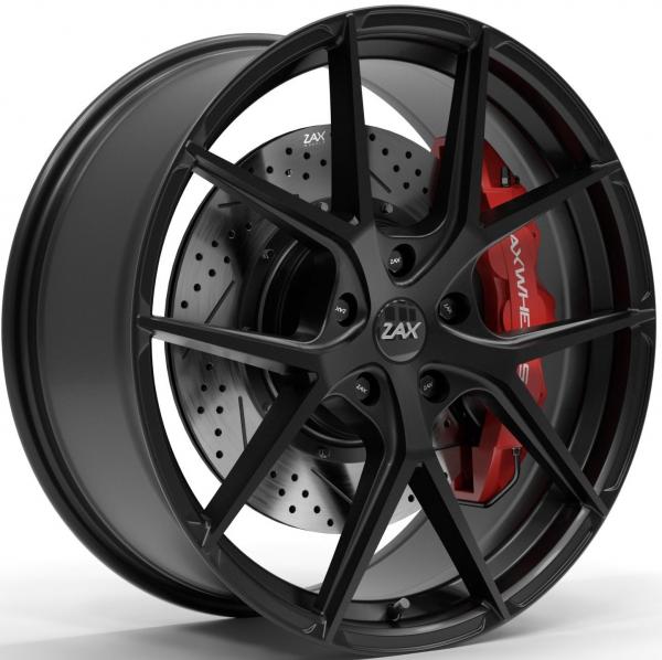 ZAX 52FA SATIN BLACK FORGED 6061-T6 ALUMINIUM 22x10 5-130 ET48 CB71.6