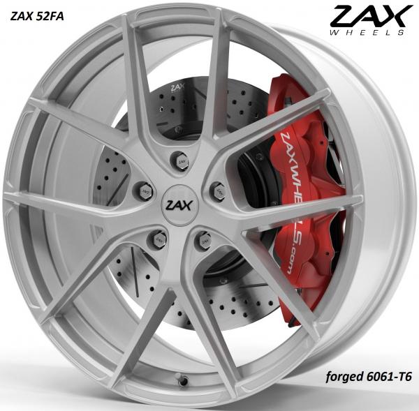 ZAX 52FA TITANIUM SILVER FORGED 6061 T6 ALUMINIUM 21x11.5 5-130 ET66 CB71.6