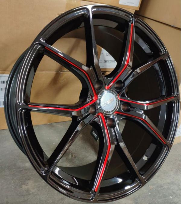 ZAX EV531 BLACK MILLLING RED 19x8.5 5-120 ET35 CB72.6