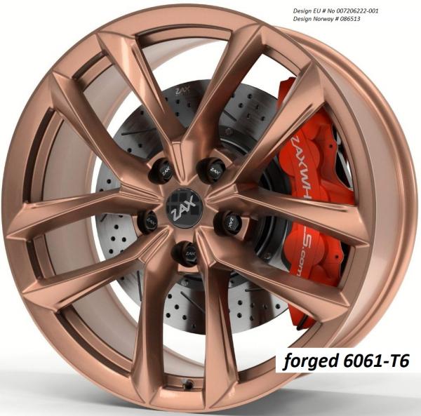 ZAX YNX PLAID SATIN BRONZE FORGED 6061-T6 ALUMINIUM 20x10 5-120 ET35 CB64.1
