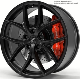 [ZAXGF219114ET40SB] ZAX GFORCE SATIN BLACK 21x9 5-114.3 ET40 CB64.1 - ROTARY FORGED