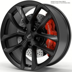 [YNXFG21105120ET45SB] ZAX YNX PLAID SATIN BLACK FORGED 6061-T6 ALUMINIUM 21x10.5 5-120 ET45 CB64.1
