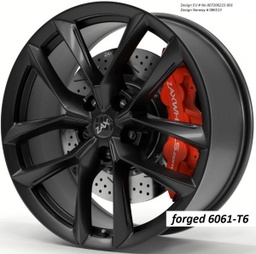 [YNXFG2010120ET35SB] ZAX YNX PLAID SATIN BLACK FORGED 6061-T6 ALUMINIUM 20x10 5-120 ET35 CB64.1