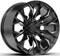 [EVF2296135ET30SBM] ZAX EV-FORCE SATIN BLACK MILLING 22x9 6-135 ET30 CB87.1
